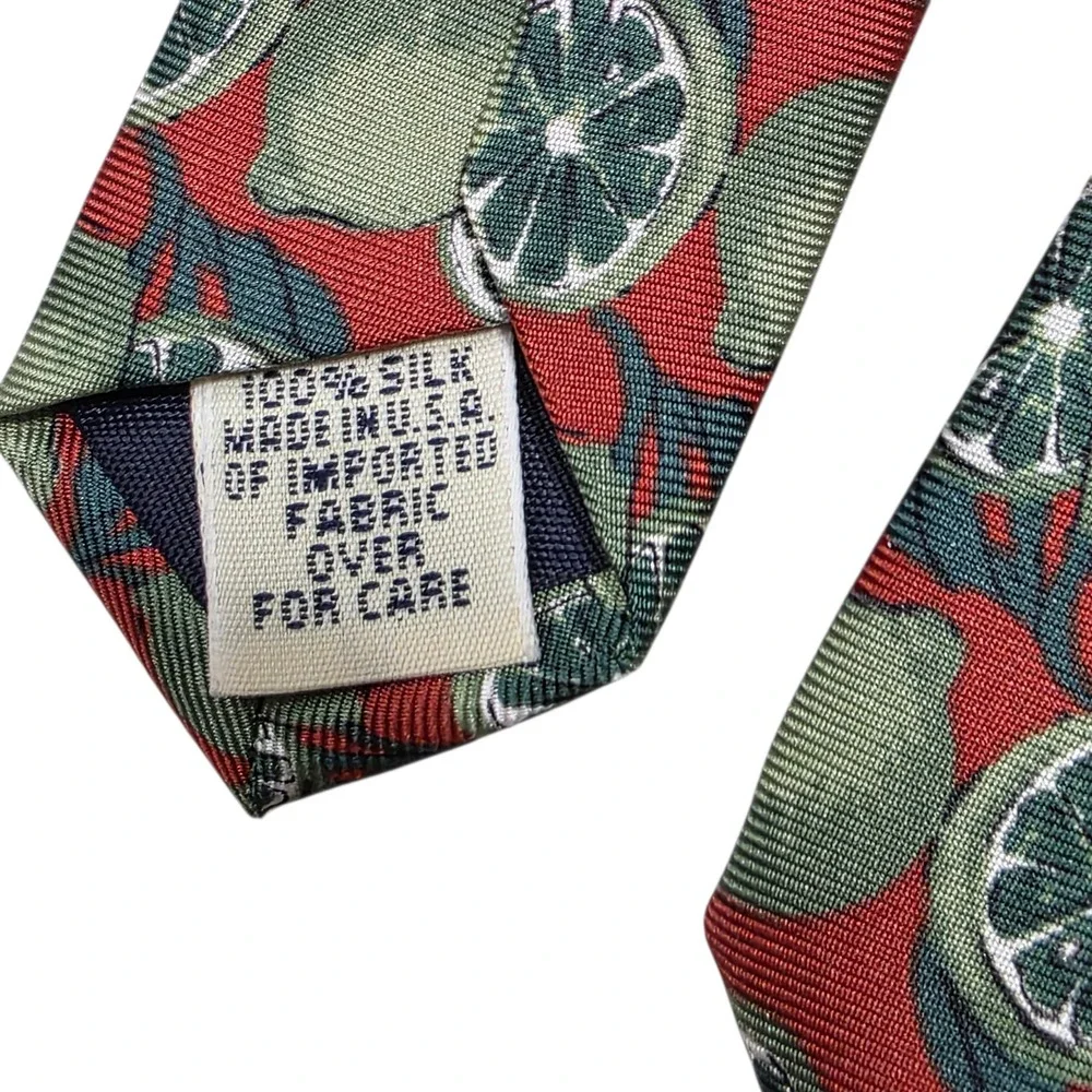 Gap Silk Necktie Set of 2 Ties‎ Mens OS Fruit Lemon Lime Citrus Novelty